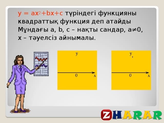 Квадраттық функция және оның графигі 8 сынып презентация